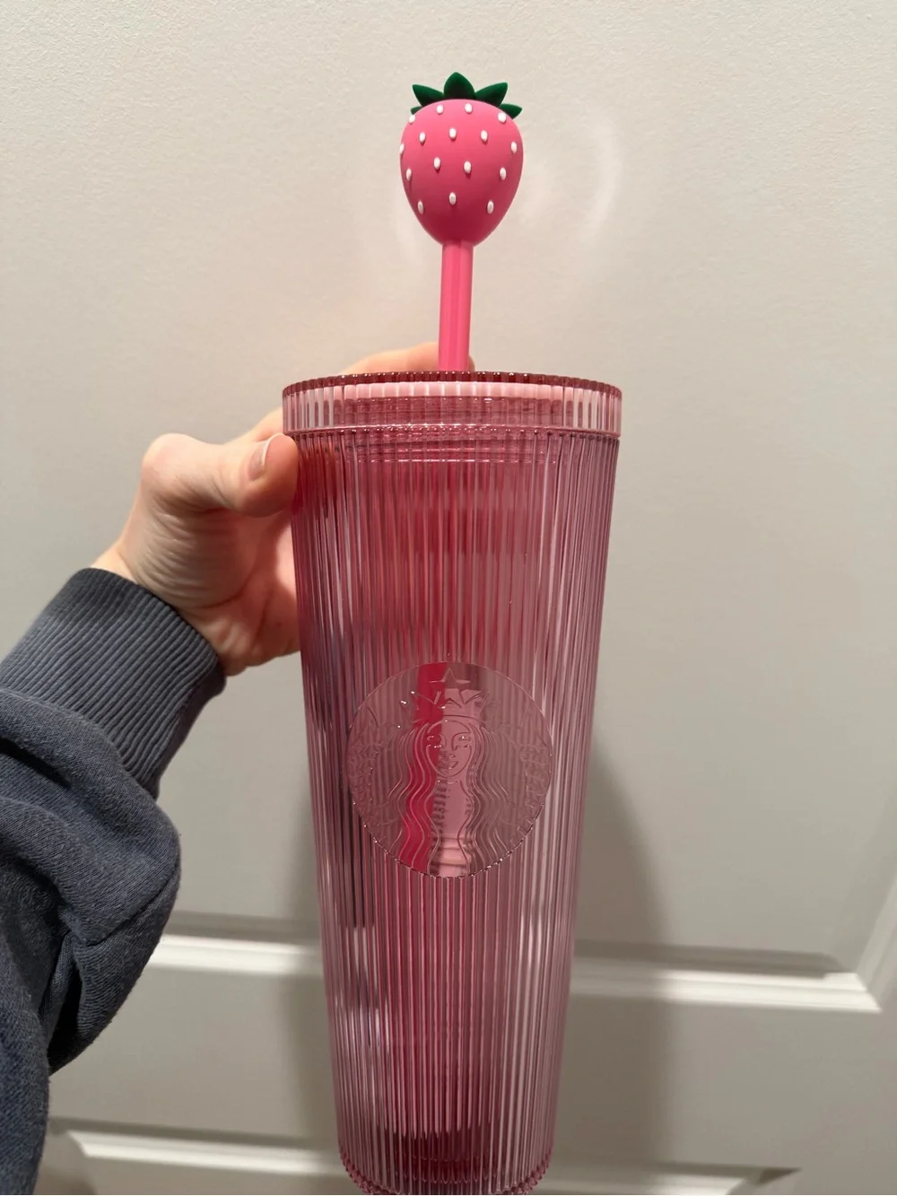 Limited edition starbucks Strawberry Tumbler with Straw